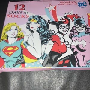 New women’s 12 days of socks dc comics